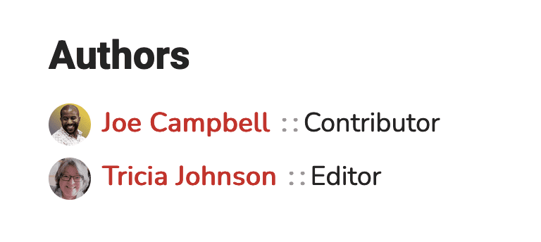 Author Categories Type 1