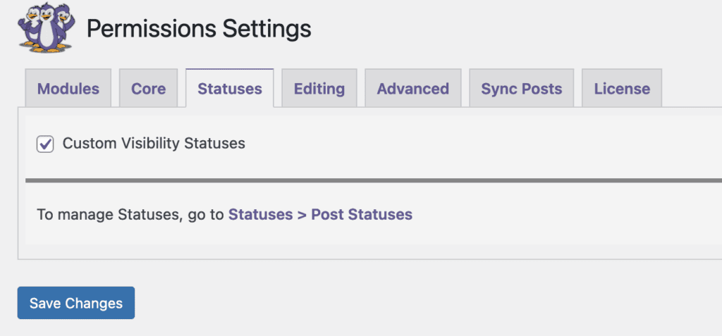 Enable Visibility Statuses