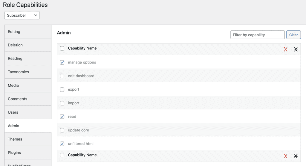 Beaver Builder unfiltered_html and manage_options capabilities