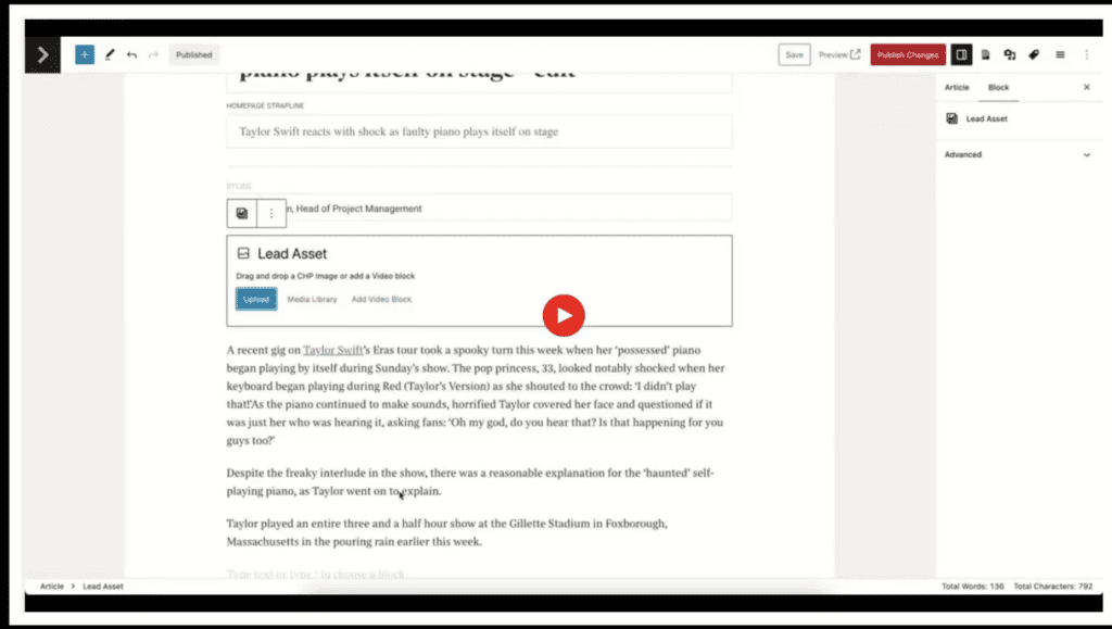 Times and Sunday Times Use WordPress screenshot