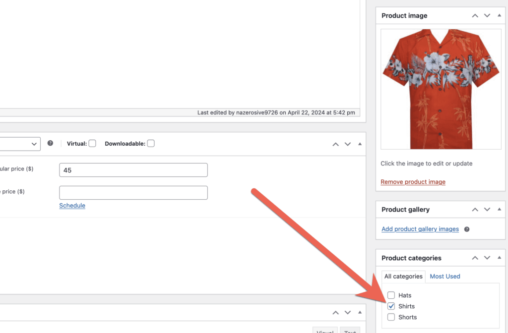WooCommerce product category