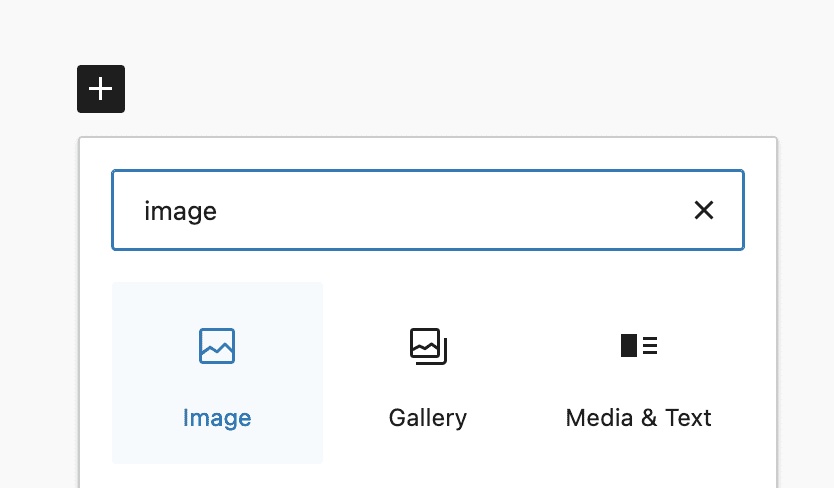 Image block in Gutenberg