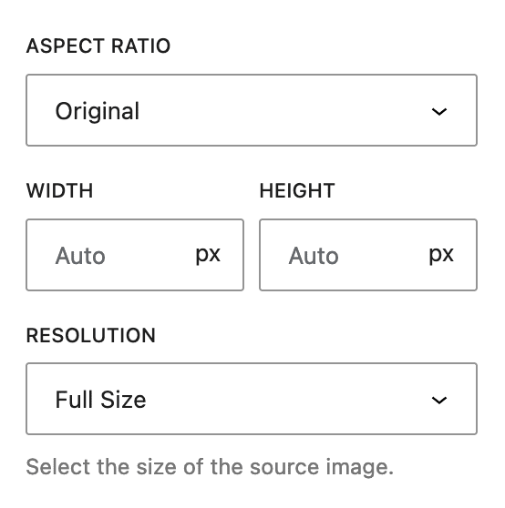 Image resolution WordPress