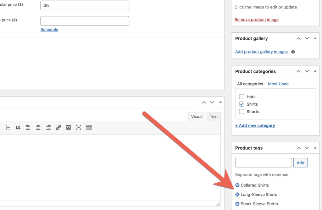 Added WooCommerce Product Terms