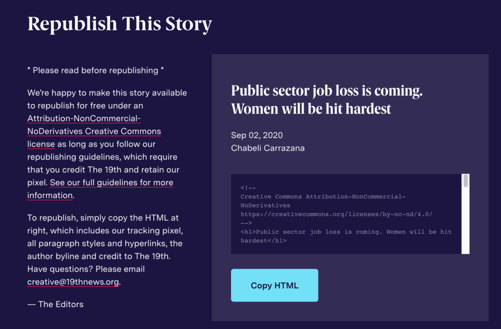 Republish the19th stories