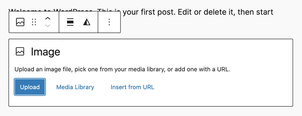 Image upload in Gutenerg