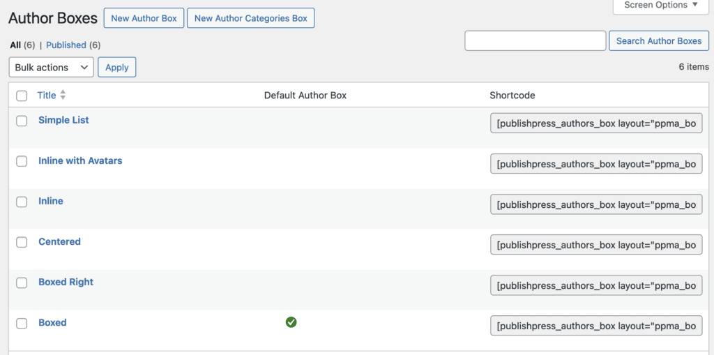 PublishPress Author boxes