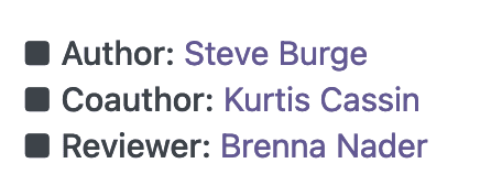 Preview of the List Author Block layout