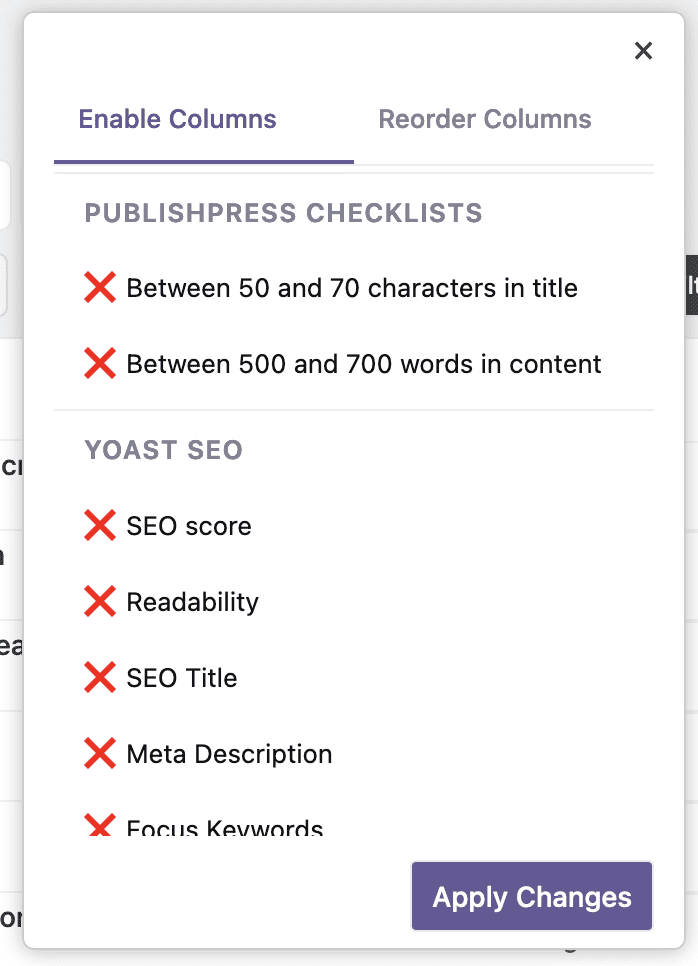 New columns for Content Overview