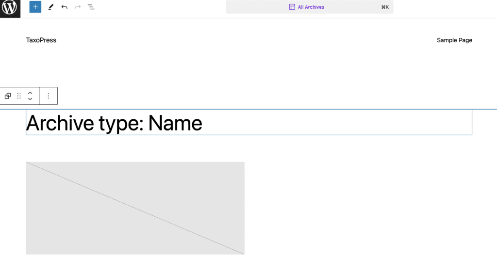 Modifying the Archives screen in the WordPress Site Editor
