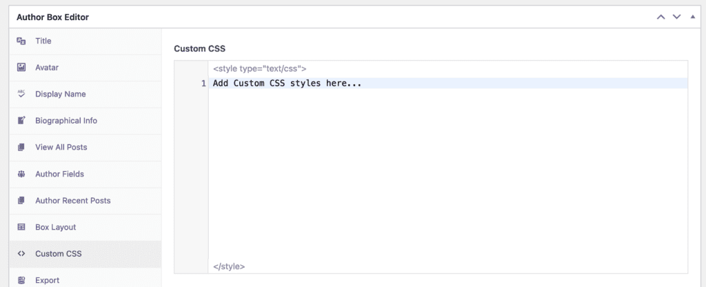 Custom CSS box in PublishPress Authors