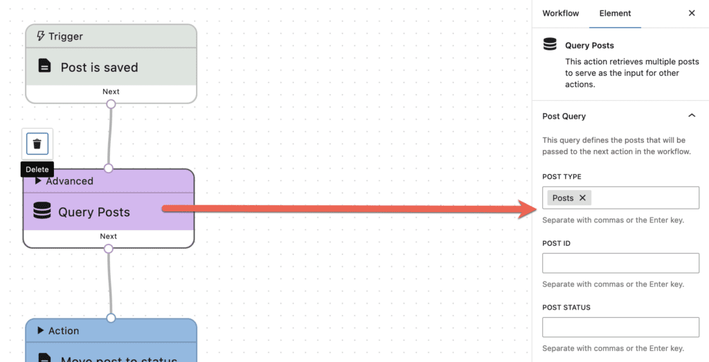 Query Posts settings