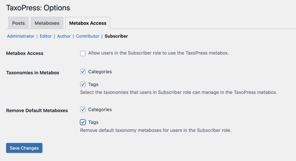 Remove the Default Tags and Categories Metaboxes