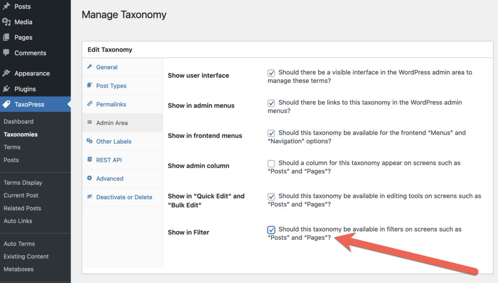 Add taxonomy filters in the WordPress admin