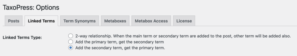 Linked Terms: 1 Way or 2 Way