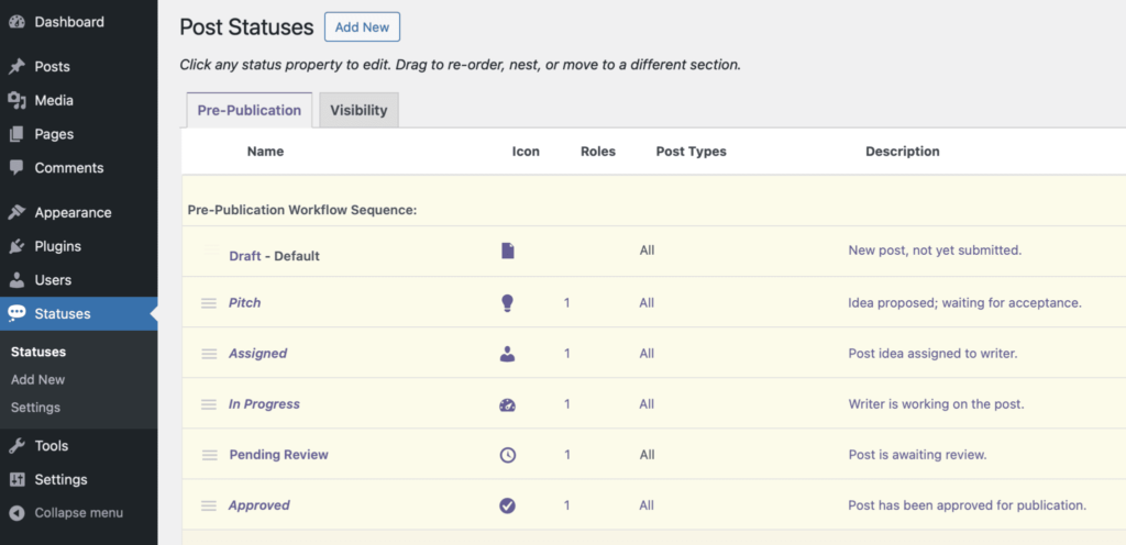 PublishPress Statuses