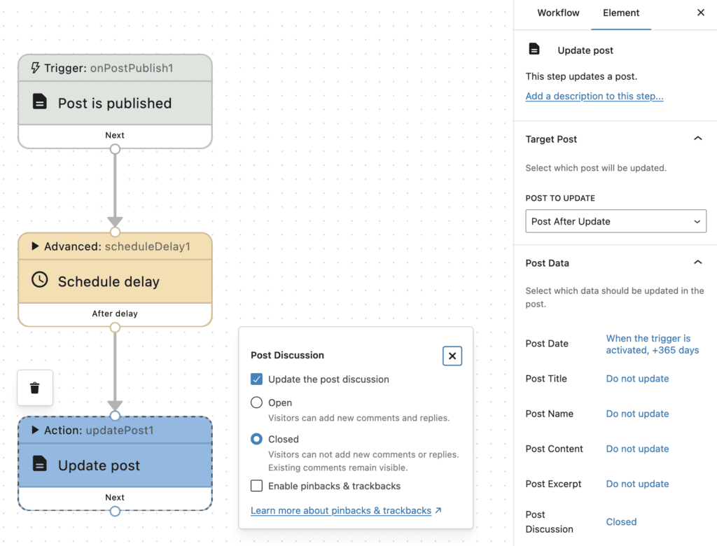 automatically close comments on a post after 30 day