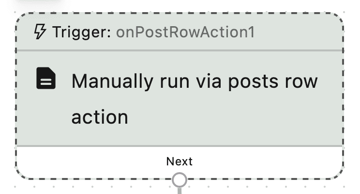 Run workflow button