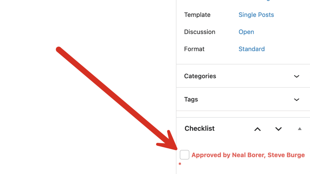 Approved by a specific user red
