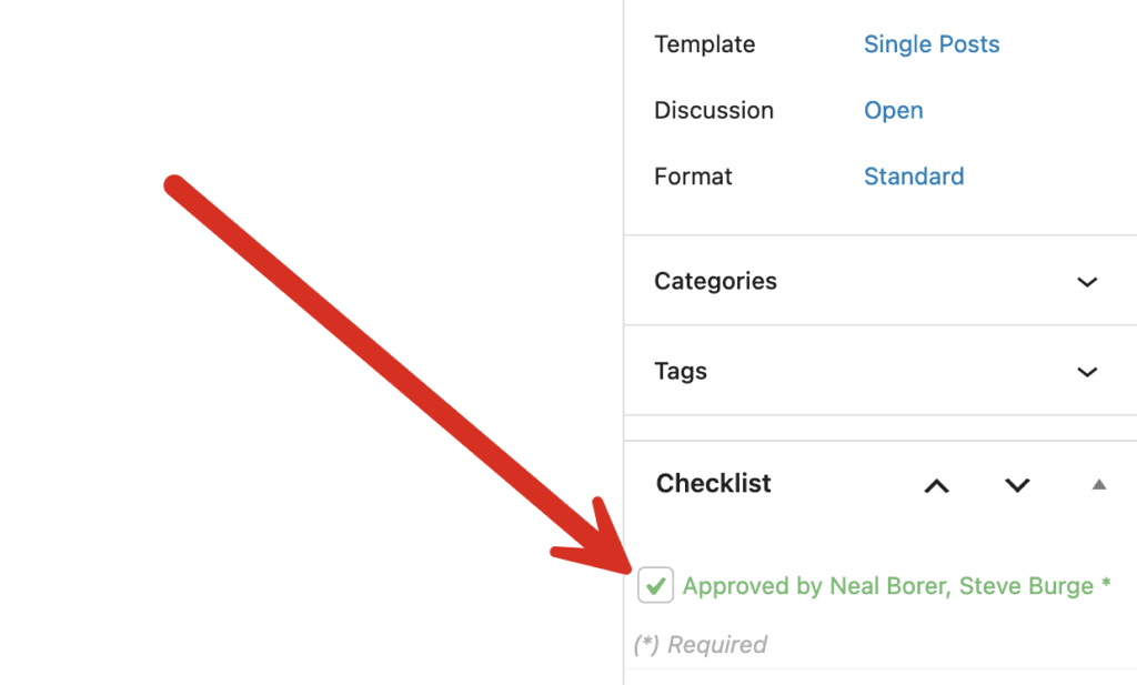 Approved by a specific user green