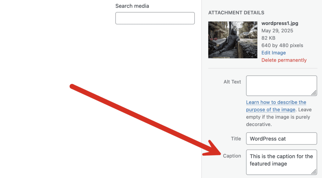 Featured Image caption