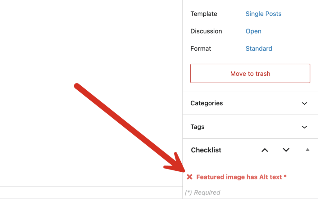 Featured image alt text red