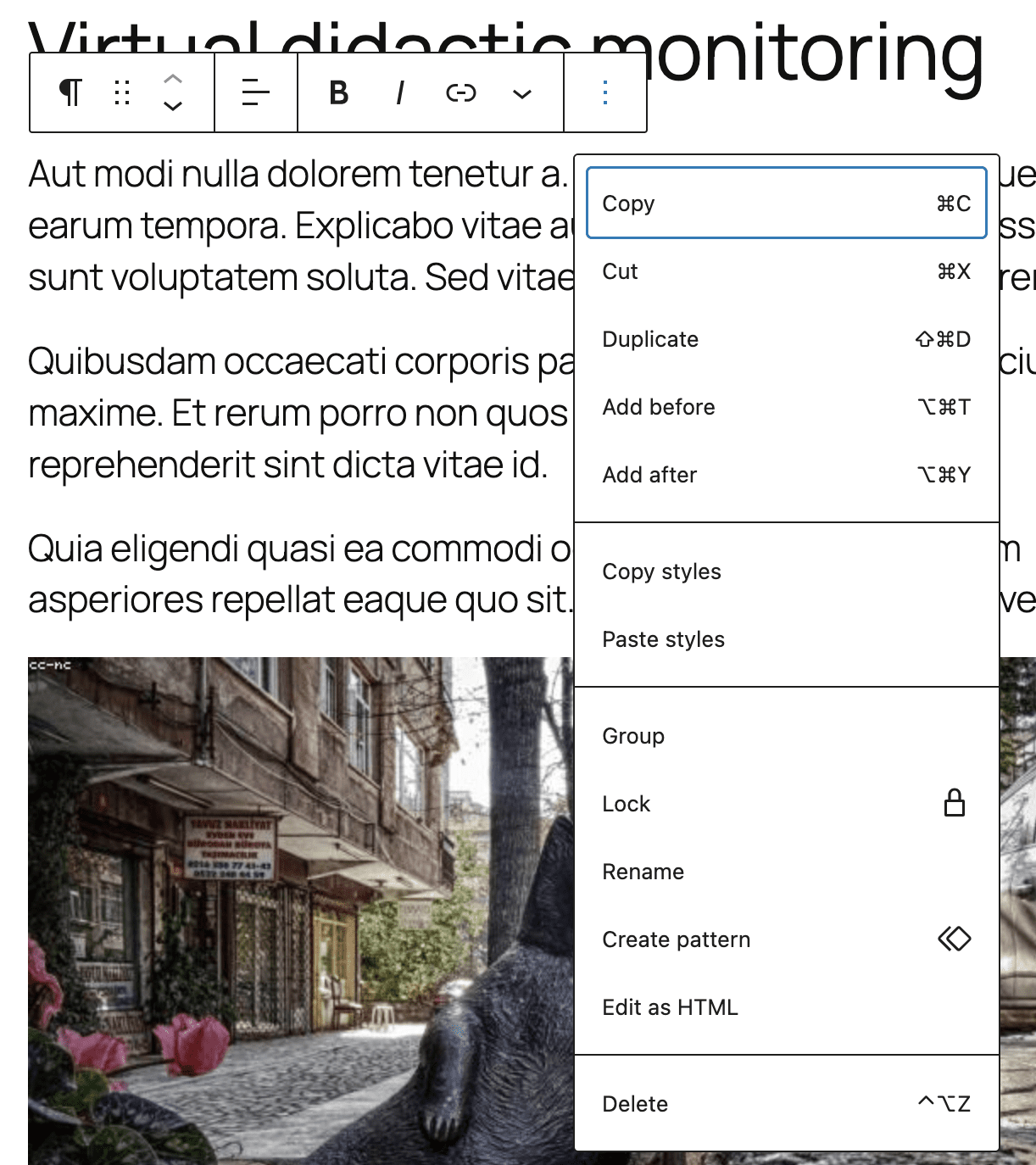 ID numbers for Gutenberg menus