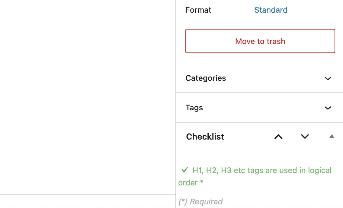 Header tags are used in logical order - green