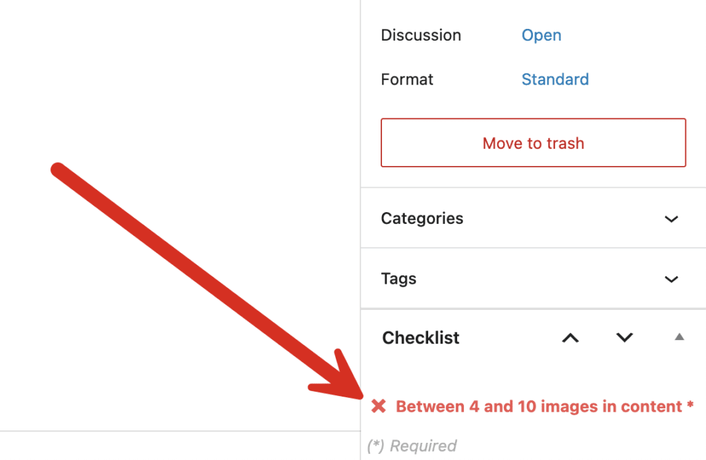 Number of images in content red