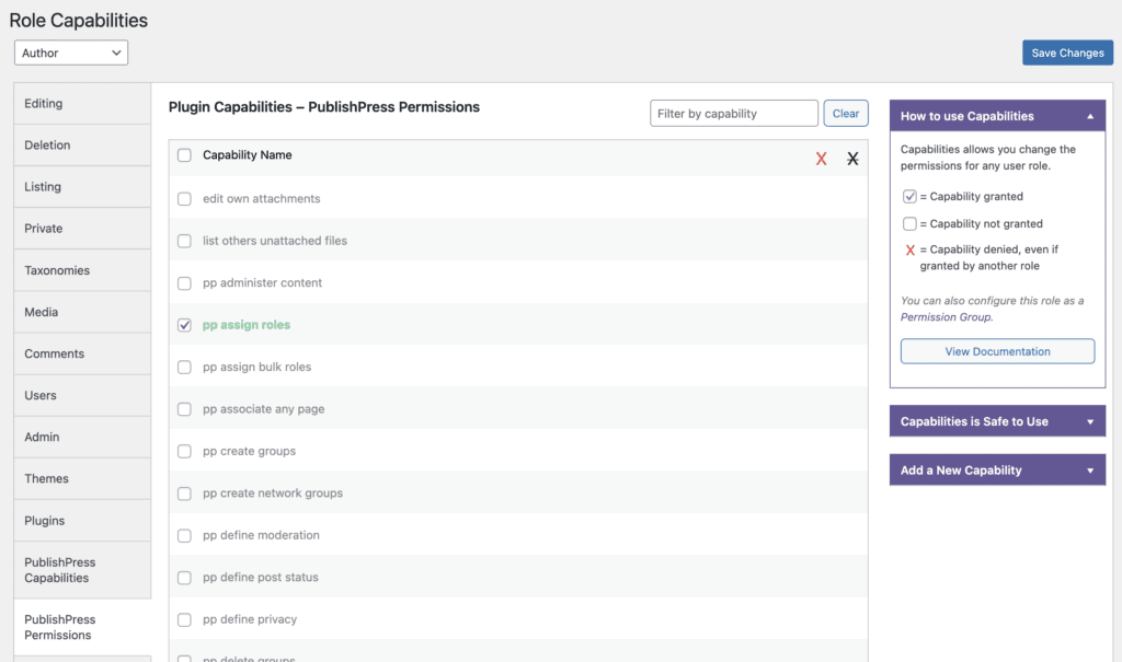 PublishPress Capabilities and the Permissions plugin