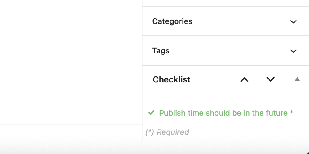 Publish time should be in the future - green