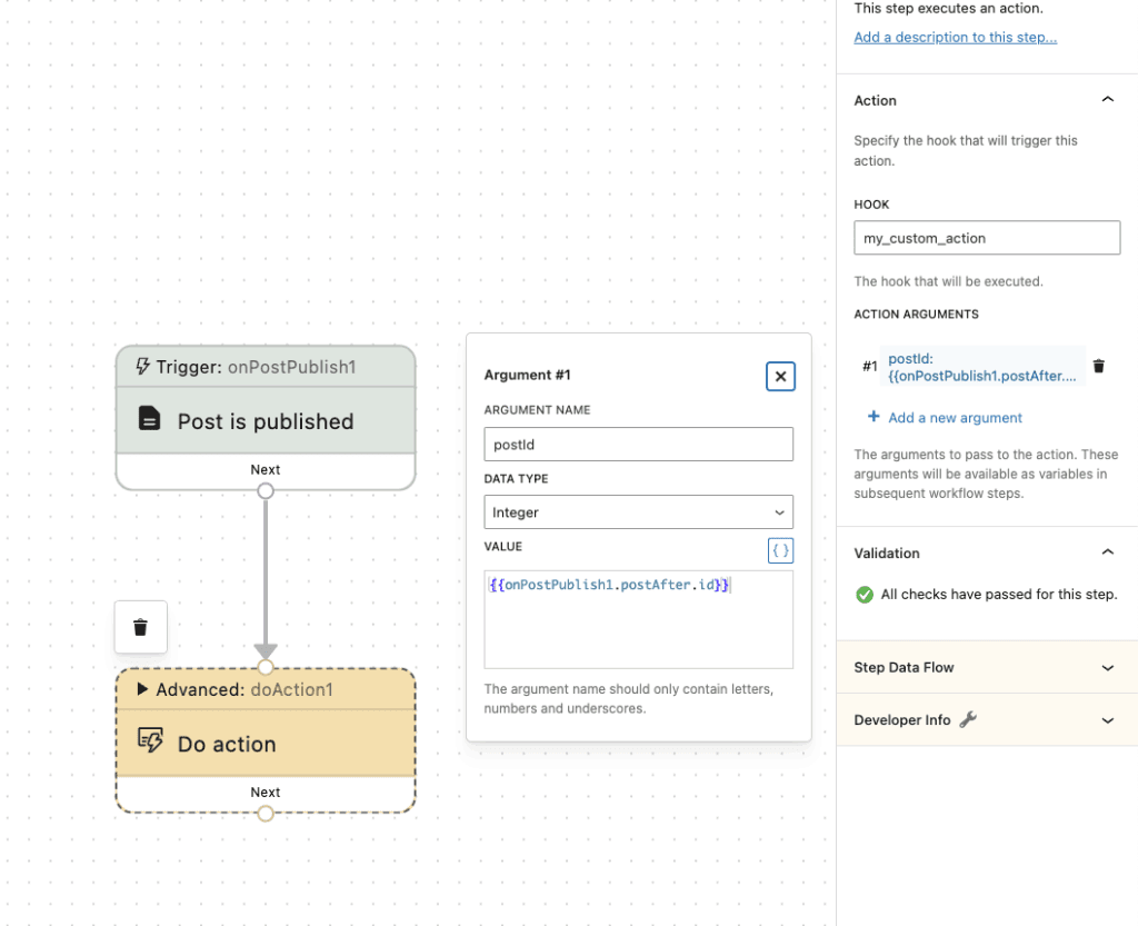 The Do Action step in PublishPress Future
