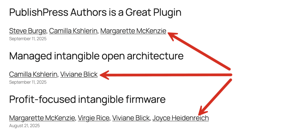 PublishPress Authors profiles inside the Query Loop