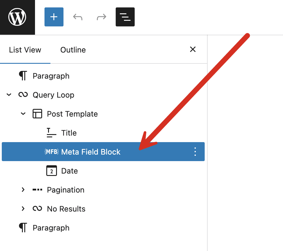 Meta Field Block in Query Loop