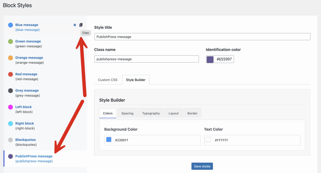 Create a PublishPress message