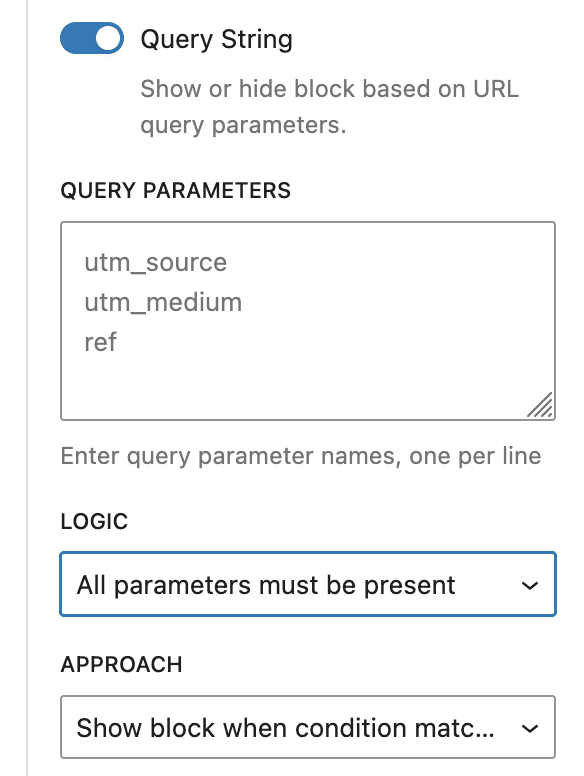 Query String Control