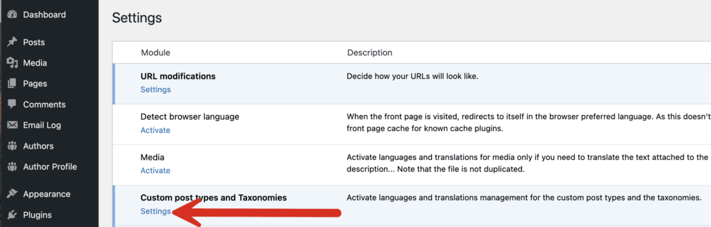 Custom post types and taxonomies