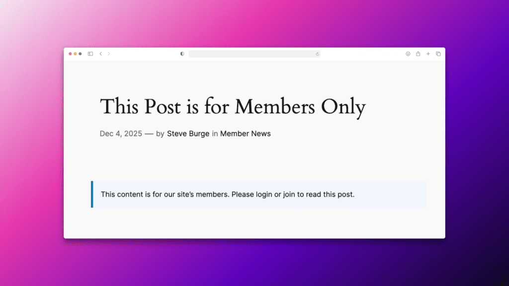 Teaser text for non-logged in users