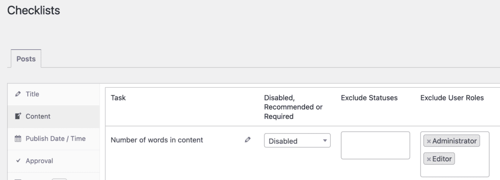 Exclude User Roles option