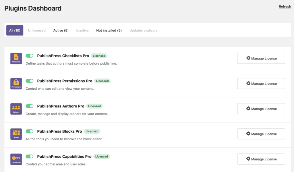 PublishPress Hub screenshot
