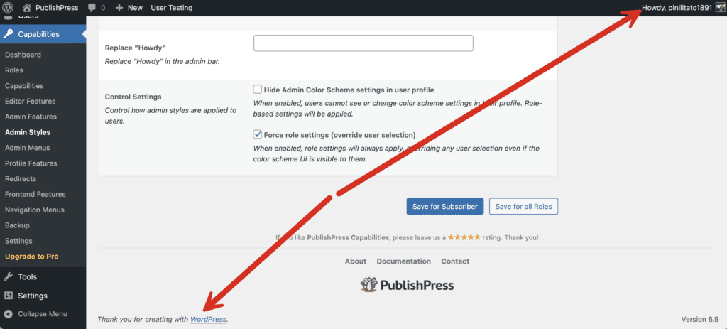 Howdy and Thanks for creating with WordPress