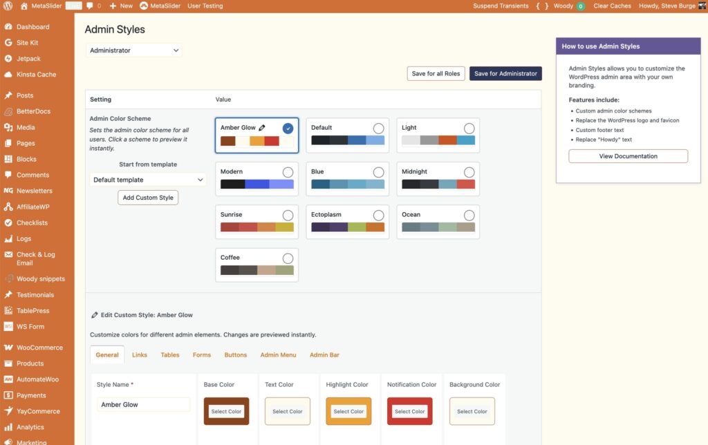 MetaSlider admin area