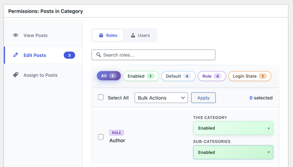 Edit posts with term