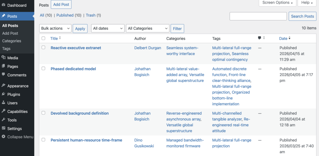 Large font size in the WordPress admin area