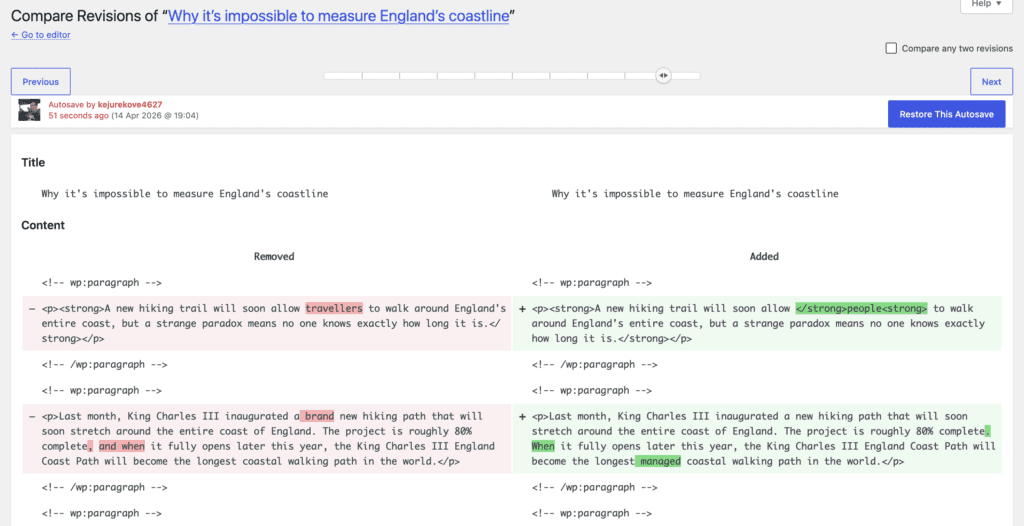 Revisions now look much better