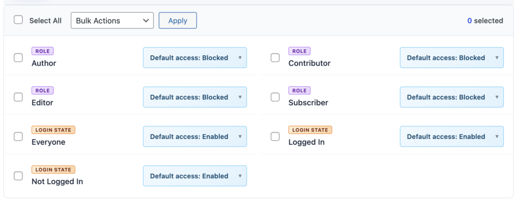 Blocked vs Enabled
