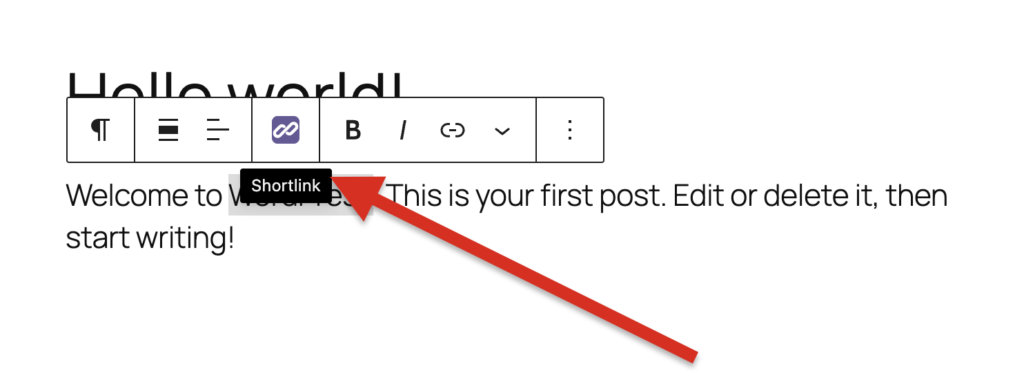 Gutenberg link tool