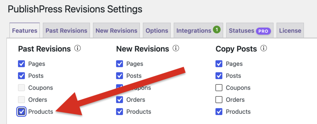 Past Revisions for WooCommerce