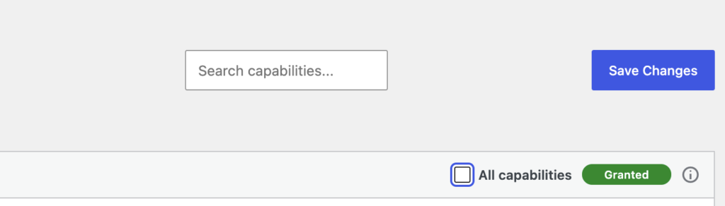 Global capability controls