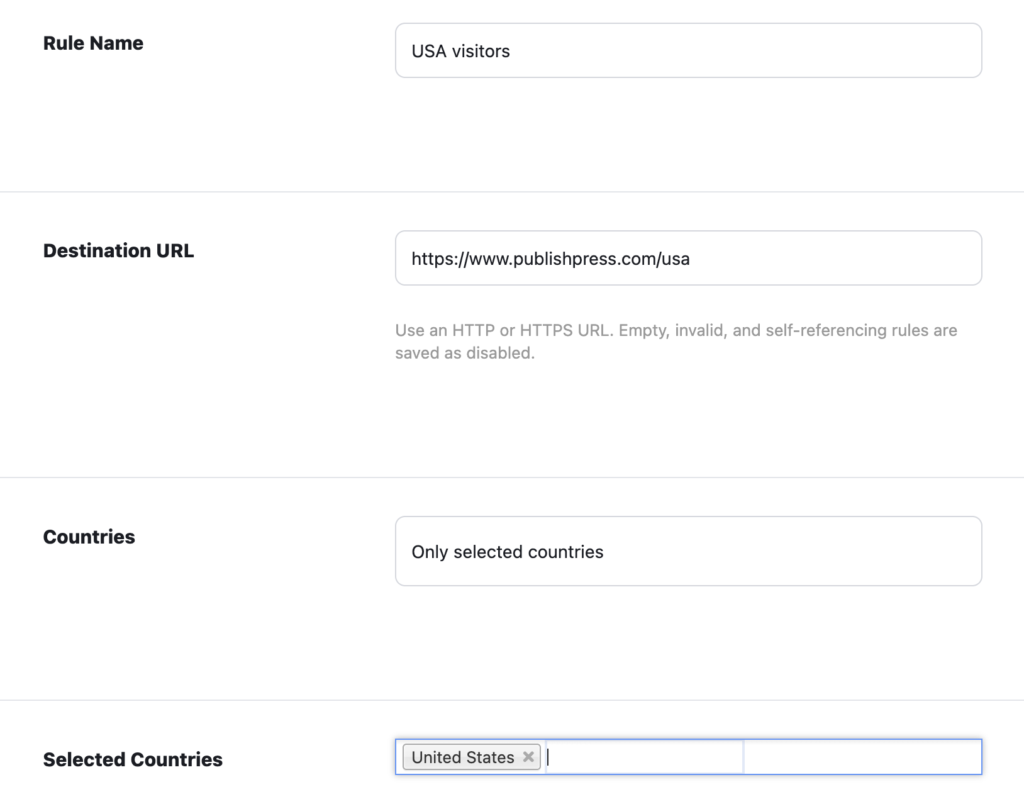 Conditional shortlink routing